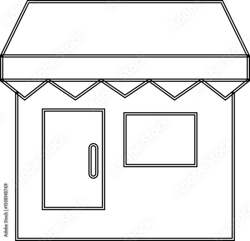 store front icon, marketplace or ecommerce shop flat vector icons, Store vector shop building template Graphics design for apps and websites, Small Business Storefront Kiosk. mobile app, web page