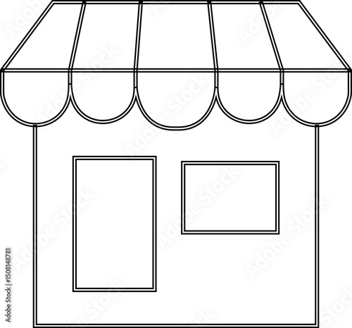 store front icon, marketplace or ecommerce shop flat vector icons, Store vector shop building template Graphics design for apps and websites, Small Business Storefront Kiosk. mobile app, web page