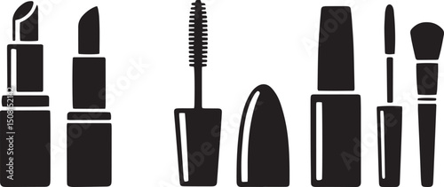 cosmetic bottle, makeup icon, beauty product, skincare shape, lotion silhouette, cream jar, makeup tube