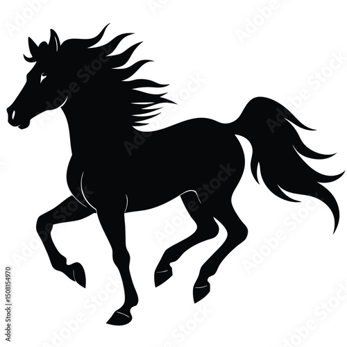 horse silhouette vector