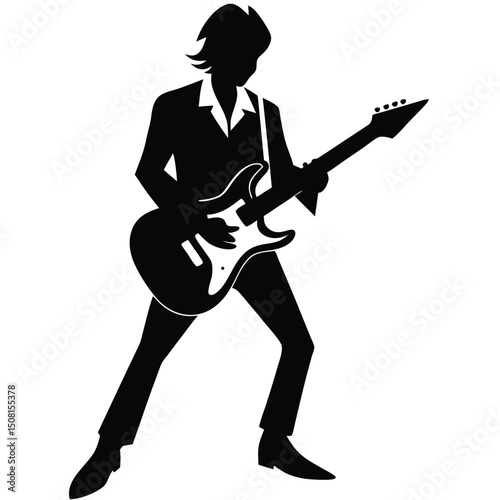 guitar player silhouette
