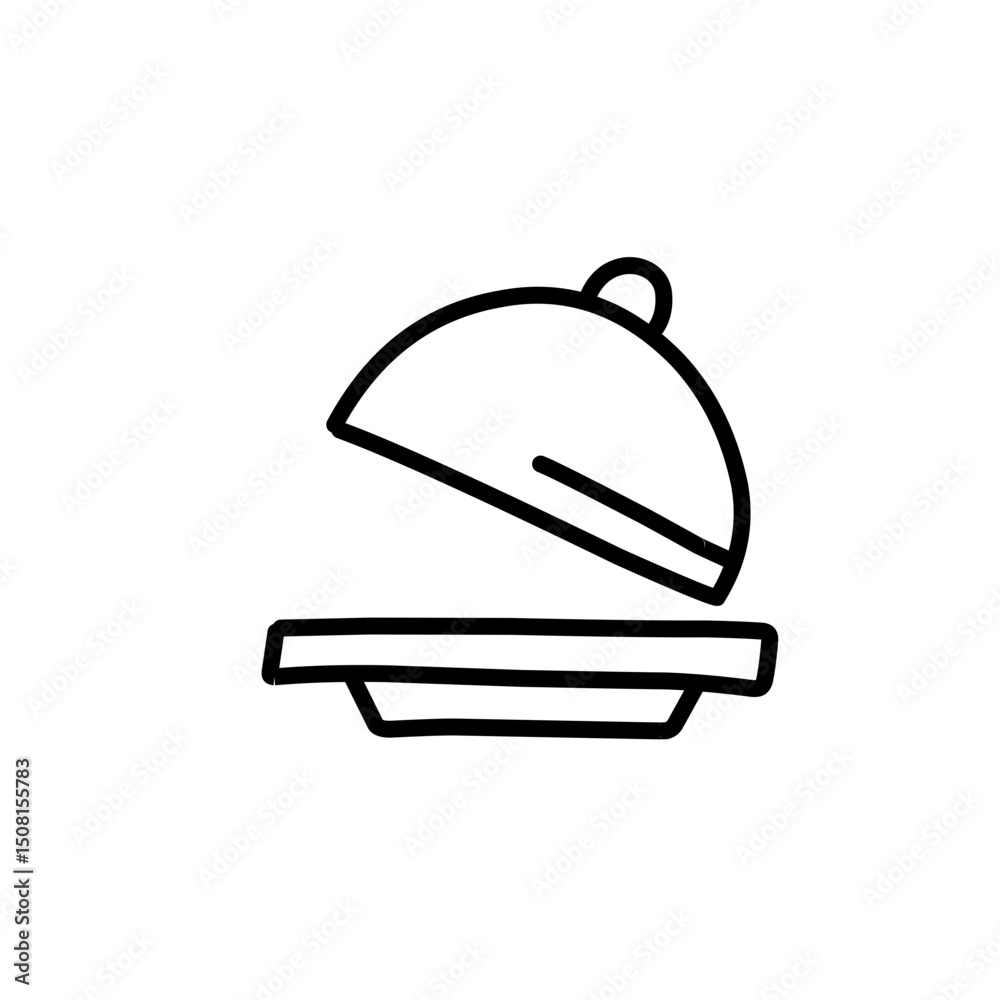 Obraz premium cloche line icon