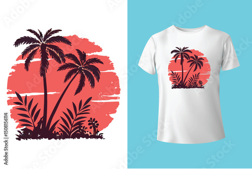 Summer Mood T-Shirt Artwork – Ocean, Fun, and Sun, Summer Graphic Tee – Trendy Design for Hot Days, Vibrant Summer Vibes T-Shirt – Colorful Seasonal Artwork.
