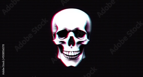 human skull with a skull