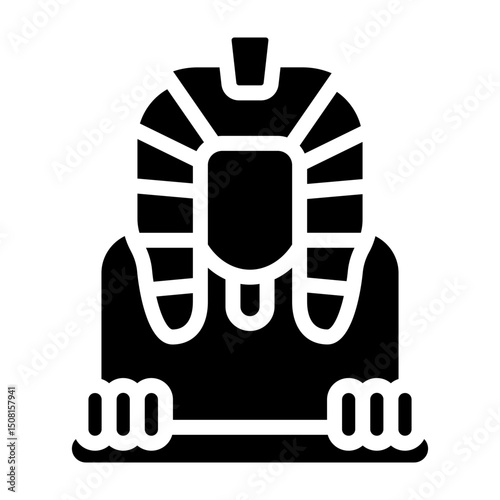 Great Sphinx of Giza Vector Glyph Icon Design