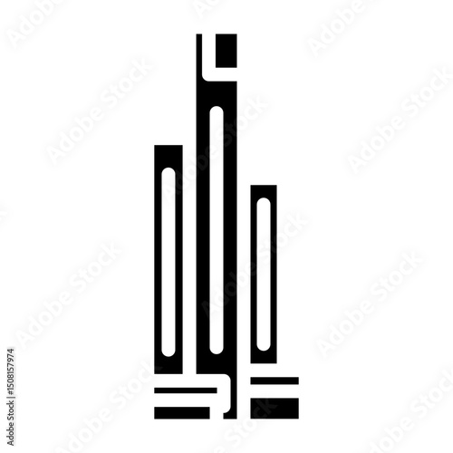 Eureka Tower Vector Glyph Icon Design