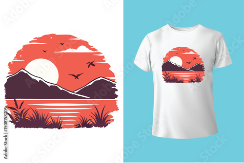 Summer Mood T-Shirt Artwork – Ocean, Fun, and Sun, Summer Graphic Tee – Trendy Design for Hot Days, Vibrant Summer Vibes T-Shirt – Colorful Seasonal Artwork.