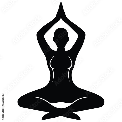 yoga silhouette vector