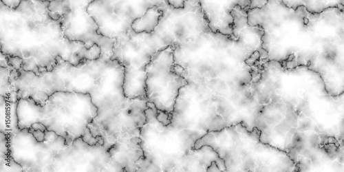 Abstract White and black Stone ceramic art wall interiors backdrop design. Seamless Natural White marble texture panorama background pattern with high resolution