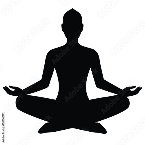 silhouette of yoga