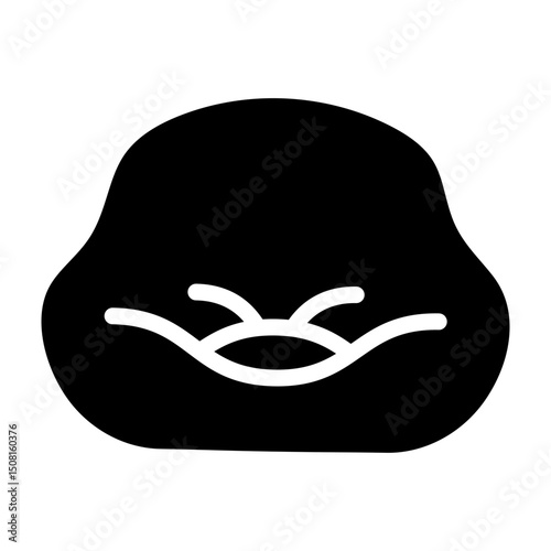 Bean Bag Vector Glyph Icon Design