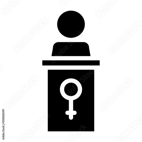 Politician Vector Glyph Icon Design