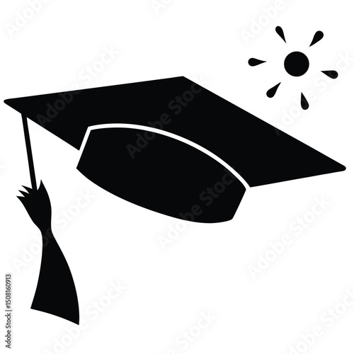 graduation cap and diploma