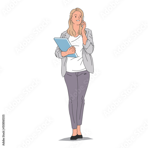 illustration of Professional Women at Work,
Boss Lady illustration in Business Scenes
Women in the Workplace 