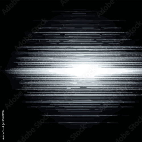 abstract technology background, etro scanlines background, black and white horizontal lines,