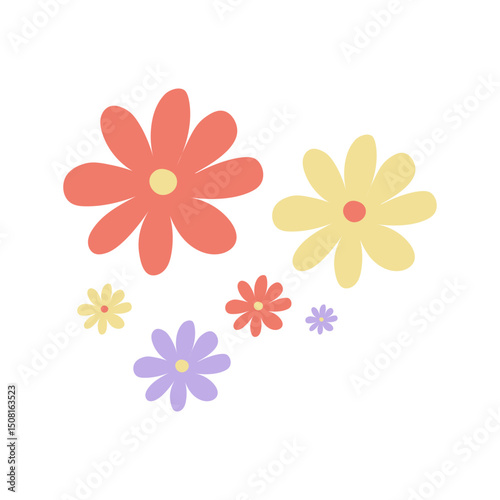 Hand Drawn Flower Element