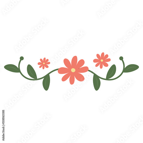 Hand Drawn Flower Element