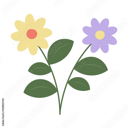 Hand Drawn Flower Element