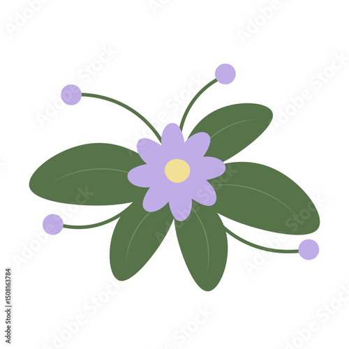 Hand Drawn Flower Element