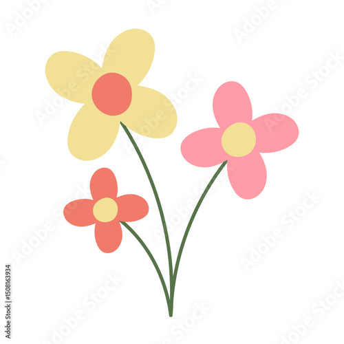 Hand Drawn Flower Element