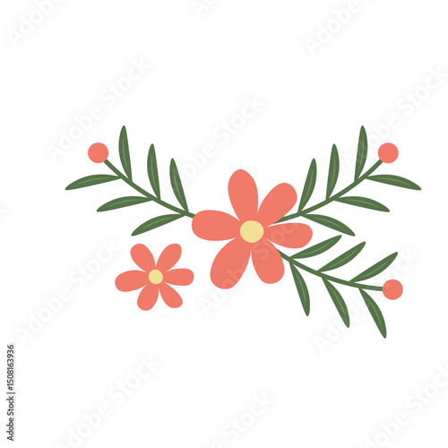Hand Drawn Flower Element