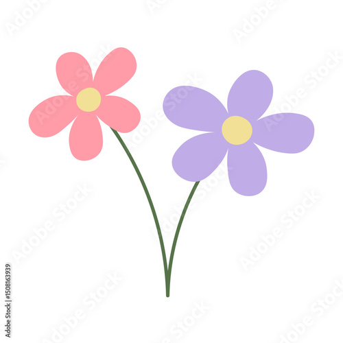 Hand Drawn Flower Element