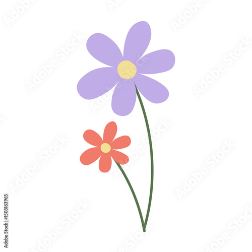 Hand Drawn Flower Element