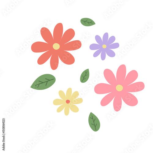 Hand Drawn Flower Element