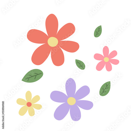 Hand Drawn Flower Element