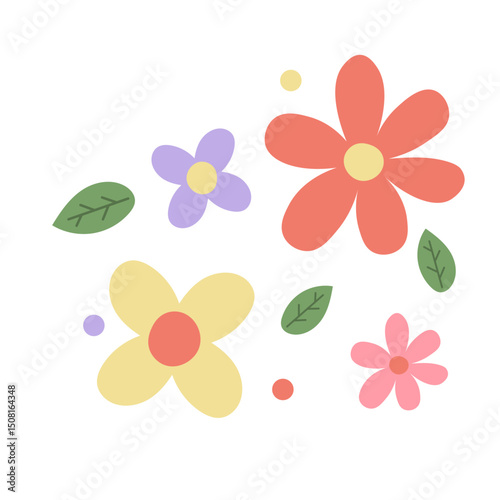 Hand Drawn Flower Element