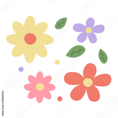 Hand Drawn Flower Element