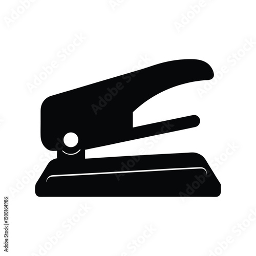 A hole punch silhouette vector art illustration