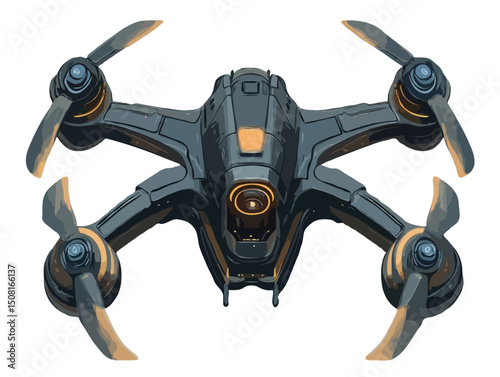 Drone isolated on white background