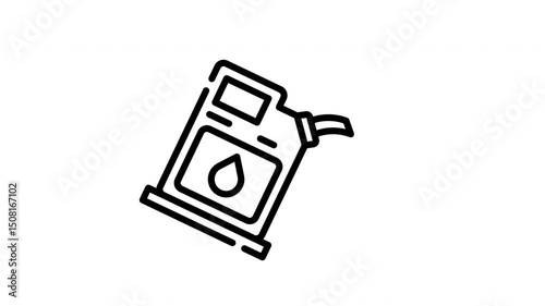 icon line motion graphic gasoline