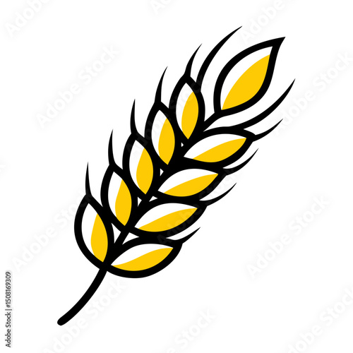 vector golden wheat