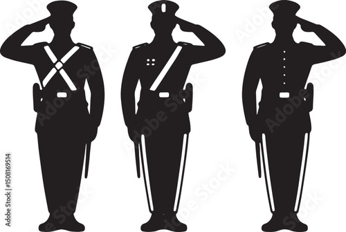 soldier salute silhouette, military man vector, army salute outline, black soldier shadow, armed forces clipart, military silhouette icon,