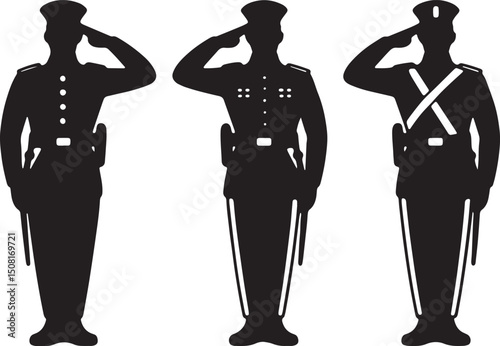 soldier salute silhouette, military man vector, army salute outline, black soldier shadow, armed forces clipart, military silhouette icon,