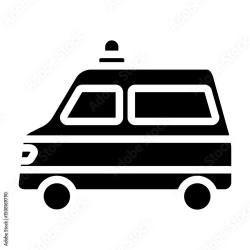 Ambulance Vector Glyph Icon Design