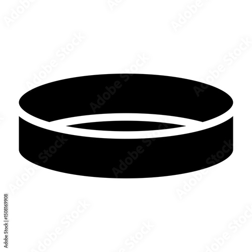 Petri Dish Vector Glyph Icon Design