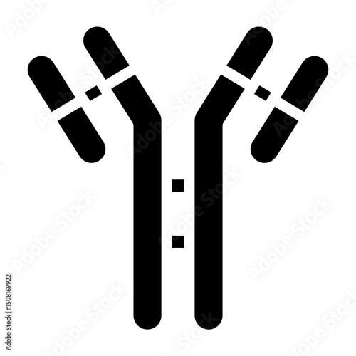Antibody Vector Glyph Icon Design