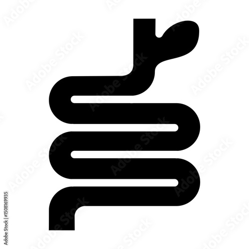 Intestines Vector Glyph Icon Design