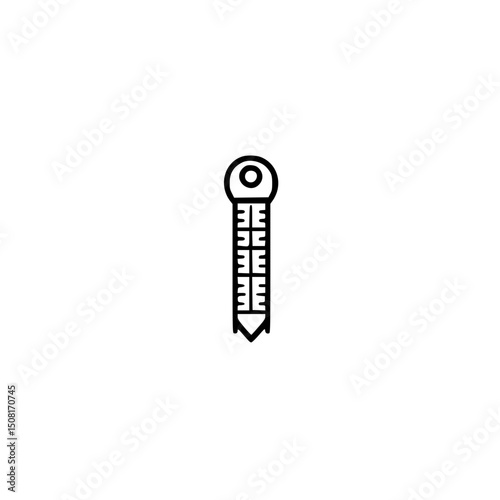 Height measuring device icon vector