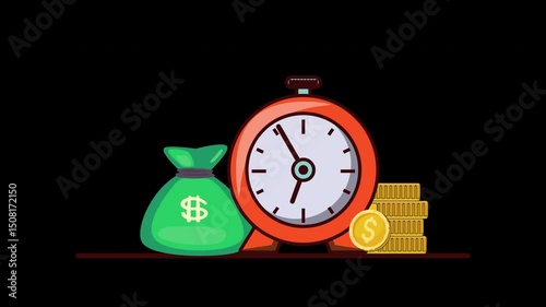 Animated Strong Dollar Concept, Transparent, 4K, Video