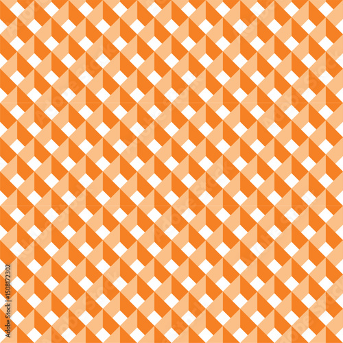 A swatchable orange material with visual effects for a lattice trick art background. / 格子模様のトリックアート 背景素材 視覚効果 スウォッチ対応 オレンジ