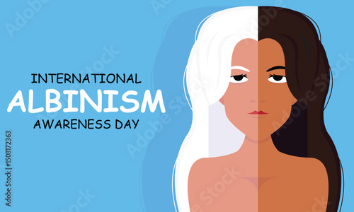 illustration vector graphic of women with different body conditions, perfect for international day, international albinism awareness day, celebrate, greeting card, etc.