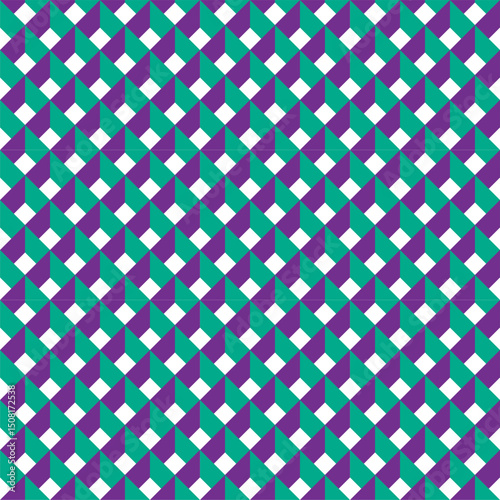 A swatchable purple and green material with visual effects for a lattice trick art background. / 格子模様のトリックアート 背景素材 視覚効果 スウォッチ対応 赤