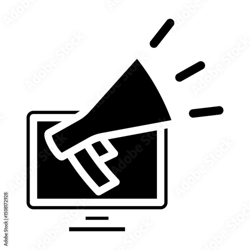 Advertisement Sign  Vector Glyph Icon Design
