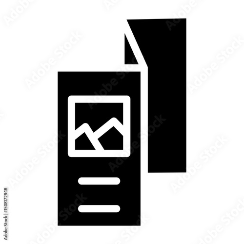 Flyer  Vector Glyph Icon Design