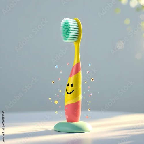 A modern toothbrush with sleek design and ergonomic handle.