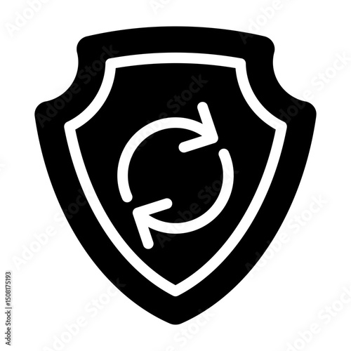 Policy Renewal Vector Glyph Icon Design